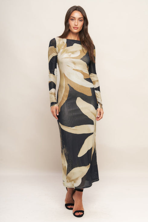 abstract-botanica-power-mesh-midi-dress Flying Tomato-Sophia's Style-7